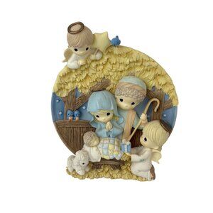 Precious Moments Nativity 3D Plate Welcome Precious Little One Sam Butcher 1999